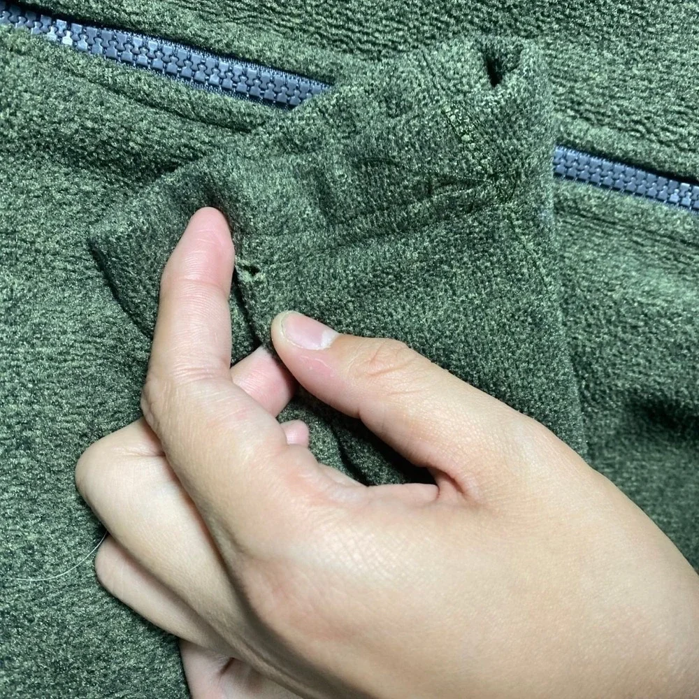 REI Co op Mens Full Zip Fleece Jacket‎ Green Polartec Outdoor Layer Size XL